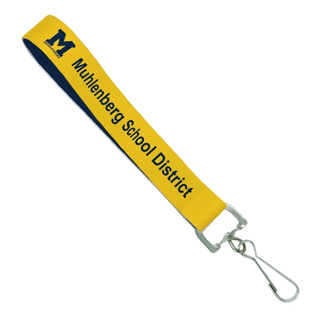  Custom Hook-On Wrist Lanyard - 1 inch heat transfer printing - KRD0803N 