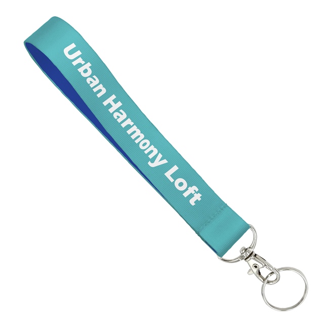  Custom wrist lanyard keychain - 1 inch heat transfer printing - KRD0806N 