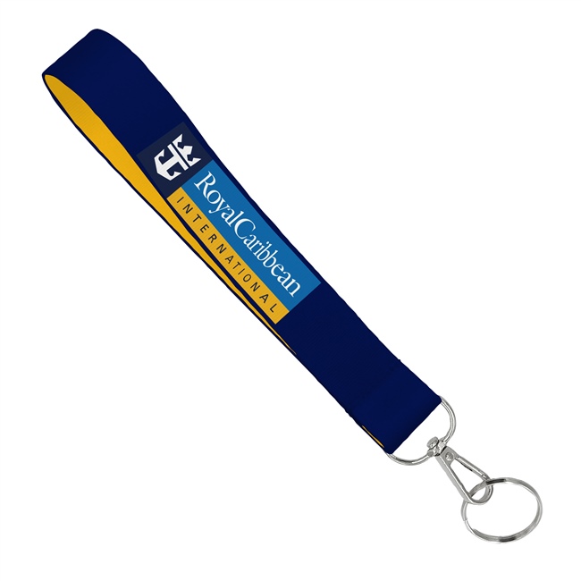  Custom keychain wrist lanyard - 1 inch heat transfer printing - KRD0811N 