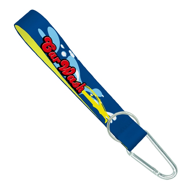  Custom carabiner wrist lanyard - 1 inch heat transfer printing - KRD0818N 