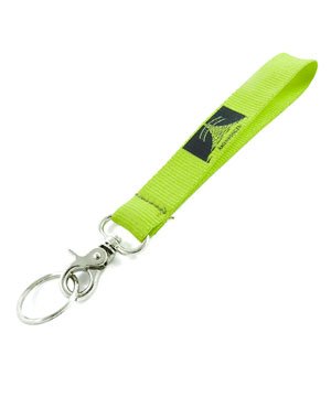 Custom Keychains  3/4 inch custom screen printing short lanyard strap  attached trigger snap hook with key ring-KRP0608N