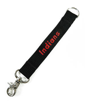 3/4 inch Custom keychain attached keyring and trigger snap hook-screen printing-KRP0628N 
