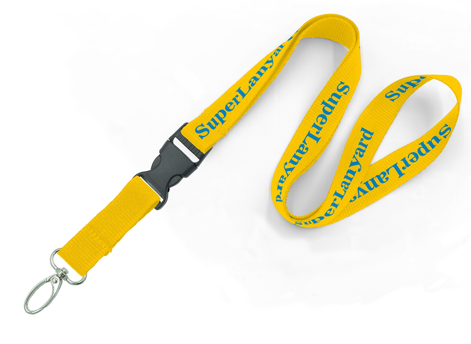 Custom Badge Lanyards - egg snap hook - release buckle - 1-color ...