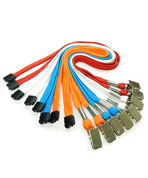 Breakaway Release Custom Lanyard w/ Bulldog Clip - Blank