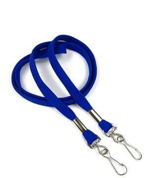 3/8 inch Royal Blue Double Hook Lanyard Attached Swivel Hook On Each end-blank-LRB325N-RBL