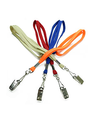 Clip Lanyard | 3/8 inch lanyard with swivel j hook and metal clip-blank ...